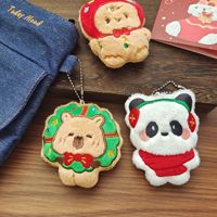 Vente en gros de breloques porte-clés en peluche adorables sur le thème des fêtes, décorations d'arbre de Noël, cadeaux et accessoires festifs DIY