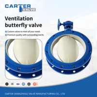 Válvula de Mariposa de Ventilación con Amortiguador de Aire WCB 304 RF Flange Neumática Exd IP65 para Alta Temperatura, Humo, Polvo y Gas PN16 Clase 150 ANSI ATEX