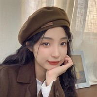 Nouvel Arrivage – Chapeau Béret Coréen pour Adulte – Chaud, Respirant et Réglable – Style Octogonal Rétro Littéraire 3D pour le Quotidien et les Voyages