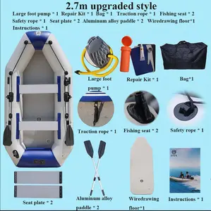 Canot gonflable en PVC pour 4 personnes, bateau à rames ou de pêche, offre spéciale, 270 CM