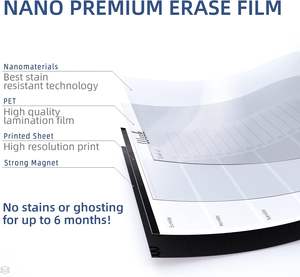 Tableau blanc magnétique effaçable à sec, calendrier hebdomadaire avec marqueurs à pointe <span class=keywords><strong>extra</strong></span> fine, matériau plastique, expédié à <span class=keywords><strong>plat</strong></span> - Product Image 3