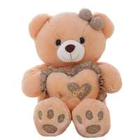 Jouets en peluche Roes Ours en peluche avec cœur pour petite amie