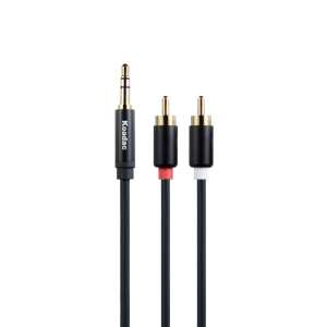 Cavo Audio di Alta Qualità Placcato in Oro 24K da <span class=keywords><strong>3</strong></span>.5mm a <span class=keywords><strong>RCA</strong></span> con Guscio in Lega di Alluminio per Lettore DVD e MP3 Audio Professionale - Product Image 4
