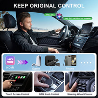 Adaptador Multimedia Inalámbrico CarPlay con HDMI Convertidor Car TV Mate para Fire/Google TV Sticks de CarPlay con Cable a Inalámbrico