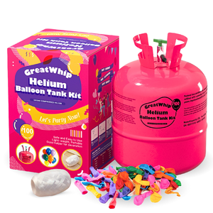 Cilindro de Gás Hélio Greatwhip 22L 100Lb com Kit de 100 Balões Coloridos para Grande Festa - Product Image 2