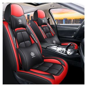 Housse de siège de voiture universelle de style sportif et protège-tête imperméables en PU pour sièges avant et arrière - Product Image 2