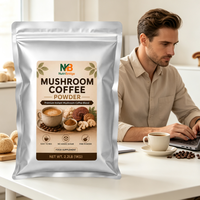 Complexe de champignons casher et halal à marque privée pour la clarté quotidienne – Poudre de café aux champignons