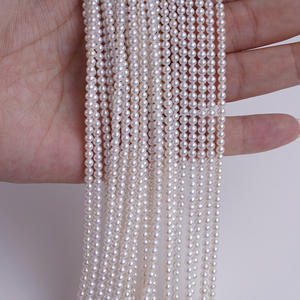 Fabricants de Zhuji, vente en gros de petites perles d'eau douce naturelles de 3 à 3,5 mm, perles colorées en chaîne pour accessoires de bijoux DIY - Product Image 4