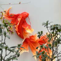 Superbe déco de poisson Koi en organza faite à la main, idéale pour les fêtes à thème asiatique, les zones d'aquarium à la maison, la décoration de restaurant