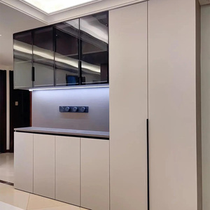 זהב גבוה מבריק ארונות מטבח חדר אוכל ריהוט מודרני בר נפח אחסון צד - Product Image 1