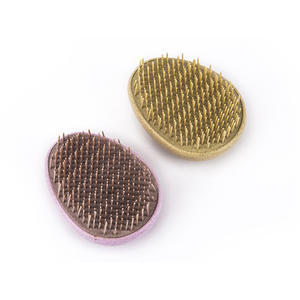 Benutzer definiertes Logo Weizens troh Mini Eierform Massage Haar Kamm Detang ler Bürste Luftkissen Bürste Massage Kopfhaut Für Frauen Männer Kind - Product Image 5