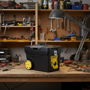 Stanley Mobile Tool Chest 20 In With Wheels And Handle For <b>Workshop</b> <b>Storage</b> - Product Image 3