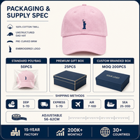Casquette de baseball personnalisée brodée, style Dad Hat, en sergé de coton rose, six panneaux, réglable, motif Statue de la Liberté, souvenir, vente en gros, OEM, faible MOQ