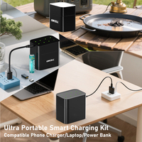 AA NiMH Lithium Batterijen Opladerset 5V3A 15W Hybride 8-slots Smart Charger voor AA Li-ion batterijen en AA NiMH batterijen