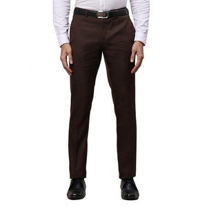 Custom Print Logo Cotton <b>Men</b> Slim Fit Mid Waist Straight Casual <b>Trouser</b> Button Fly Lightweight Eco-Friendly Breathable Pakistan - Product Image 1