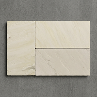 Dalles et pavés en grès blanc menthe naturel - Carreaux d'extérieur au design moderne, qualité supérieure, pierres Shivara