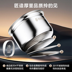 Midea Electric Pressure <b>Cooker</b> 5L Stainless Steel Inner Pot Microcomputer Control <b>Multi</b> <b>Function</b> Cooking - Product Image 3