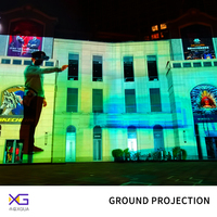 Proyección arquitectónica, proyección de pared en vivo de rascacielos, animación 3D, proyección inmersiva para teatros y cines