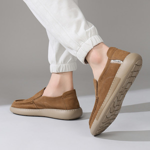 Zapatos Deportivos para Hombre, Cómodos, de Cuero Genuino, Estilo Slip-On, Planos - Product Image 5