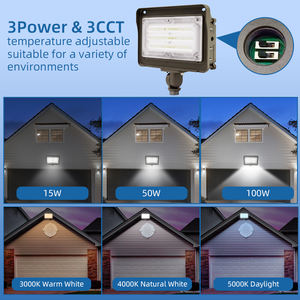 30W 50W 100W Draagbare LED-buitenlamp van aluminium met fotocel, ETL & CE ROSH gecertificeerd, voor gebruik in tuin/hotel/gazon - Product Image 5