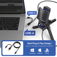 Offres Spéciales Studio Podcasting Gaming Micrfono Enregistrement de Flux De Bureau USB Micro À CONDENSATEUR Microphone