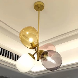 Dropshipping Shopify Glass <b>Balloon</b> Multi Head Pendant Light Creative Art Hanging Lamp For Dining Living Kids Bedroom - Product Image 5