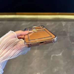 Custodia per telefono di lusso Soft Card Bag per <span class=keywords><strong>iPhone</strong></span> 17 Air 16 15 14 <span class=keywords><strong>13</strong></span> 12 11 <span class=keywords><strong>Pro</strong></span> Max <span class=keywords><strong>Cover</strong></span> per paraurti <span class=keywords><strong>trasparente</strong></span> - Product Image 6