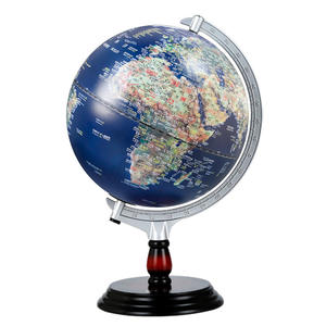 Globo Terráqueo Digital Tianyu de 30 cm con Relieve de Satélite, Globo Educativo de Geografía con Base de Madera, Bilingüe Chino-Inglés - Product Image 3
