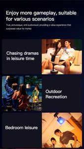 ホームビジネスオフィスポータブル小型スマートプロジェクター統合屋外キャンプピクニックリフティングパンチルトプロジェクター - Product Image 5