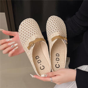 Sandalias de Verano Estilo Playa, Moda Americana, Cuero Genuino, Lazo, Multifuncionales, Suela Gruesa, Punta Abierta, Acolchadas, para Mujer - Product Image 2