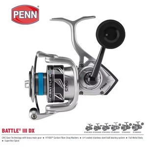 รอกตกปลาคุณภาพสูง <span class=keywords><strong>PENN</strong></span> 5+1BB Battle BTL IV 3000DX - 8000DX ตัวเรือนโลหะเต็มรูปแบบ รอกสปินนิ่งสำหรับตกปลาทะเล - Product Image 2