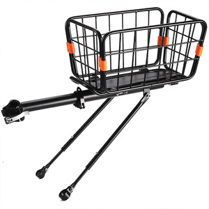 Portapacchi Posteriore per Bicicletta con Cestino Rimovibile in Lega di Alluminio, Capacità 18L, Carico 2kg-75KG, Regolabile e Pieghevole per Bici da Strada - Product Image 2