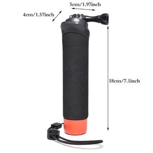 Poignée flottante pour caméra d'action <span class=keywords><strong>GoPro</strong></span>/DJI/Insta360, poignée flottante étanche avec câble en acier anti-perte - Product Image 2