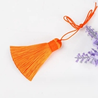 Sjzmm échantillon gratuit 5cm frange de gland en soie grasse pour la décoration de fête signets glands gland de vêtement pour la fabrication de bijoux