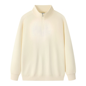Sweat-shirt décontracté à demi-zip en molleton de coton pour hommes, idéal pour les marques et les programmes de vente au détail de mode. - Product Image 1