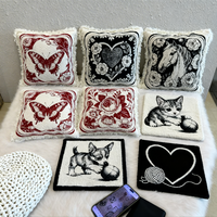 Housse de coussin jacquard tissée moderne de luxe, coussins décoratifs pour canapé, taie d'oreiller à motifs magnifiques