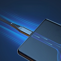 Câble de charge rapide USB Type-C 60W 5A avec gaine en PVC et nylon pour téléphone portable, ordinateur, écouteurs, batterie externe, appareil photo et voiture
