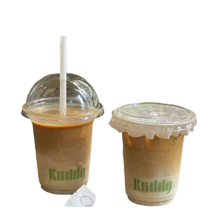Wholesale Custom Logo Dia 98mm 12/16/20oz Recycling PET Cold Drink Beverage Ice Coffee <b>Plastic</b> <b>Cups</b> With Lids - Product Image 1