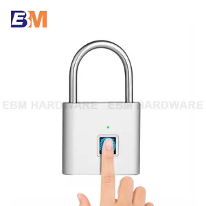 Finger Thumb Print Padlock USB Rechargeable Cabinet Fingerprint Padlock Smart Door Lock