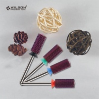 6.60mm cardioïde cristal grand baril Bits-chanfrein prune revêtement manucure et pédicure carbure de tungstène électrique ongles forets OEM