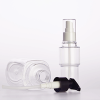 Flacon pompe transparent noir pour soins de la peau, 300 ml, en plastique PET, pour gel douche, shampoing, usage domestique