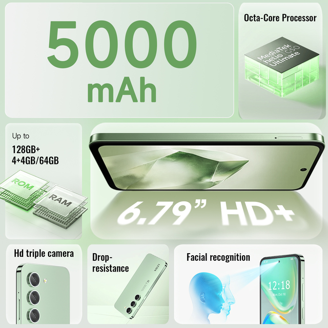 Cheapest OEM ODM Custom Private Label Smartphone 6.8" HD INCELL 5000mah Mobile Phone