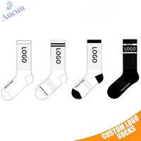 Chaussettes de créateur décontractées en tricot jacquard vente en gros Chaussettes de sport en coton Chaussettes personnalisées pour hommes