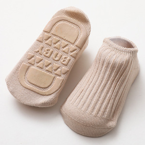Yunshan printemps et été nouveau plancher pour enfants bébé antidérapant bambin double aiguille chaussettes de couleur unie cott - Product Image 6
