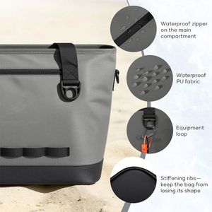 Zaino Termico Portatile Moderno Impermeabile con Logo Personalizzato, Borsa Frigo Isolante con Tracolla per Spiaggia, Birra, Pranzo - Product Image 5