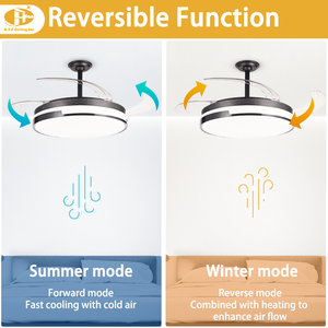 Ventilador <span class=keywords><strong>de</strong></span> <span class=keywords><strong>Techo</strong></span> Retráctil Negro Mate <span class=keywords><strong>de</strong></span> 42 Pulgadas con Luz, Motor DC Silencioso, LED Regulable - Ventilador <span class=keywords><strong>de</strong></span> <span class=keywords><strong>Techo</strong></span> Moderno para Dormitorio y Sala <span class=keywords><strong>de</strong></span> Estar - Product Image 3