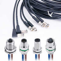 Connecteur de capteur circulaire étanche M12, connecteur femelle M8 pour carte de circuit imprimé, connecteurs métriques circulaires M8 3 broches, 2 broches, M8