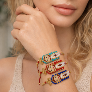 Pulseras de cuentas de semillas Resoul hechas a mano con diseño de muñeca Matryoshka, joyería de la <span class=keywords><strong>amistad</strong></span> con hilo rojo de la suerte para mujeres <span class=keywords><strong>y</strong></span> niñas, regalo - Product Image 3