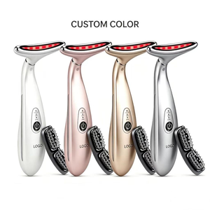 K.SKIN Factory Price 2-in-1 <b>Neck</b> and Face Massage Cleansing Micro-current Face Beauty Device Red <b>Light</b> Beauty Device - Product Image 1