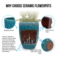 Offre Spéciale : Pots de Jardin Ornementaux Simples, Jardinières en Terre Cuite pour Plantes